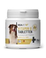 &lrm;&lrm;Vitamine B-tabletten voor honden van ReaVET ✔️ Met 8 belangrijke B-vitamines ✔️ Voor afweercellen en zenuwen ✔️ Ondersteunt de natuurlijke vertering ➤ Koop op www.reavet.nl