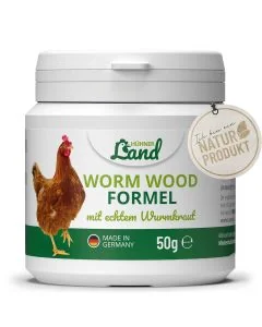 Wormwood Formule van HÜHNER Land - 50 gram ✔️ Na een wormkuur bij kippen ✔️ Natuurlijke kruiden ✔️ Ondersteunt een gezonde darmfunctie ✔️ Bestel nu in de ReaVET Shop