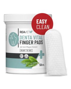 Denta Vitaal Vingerpads ✔️ Gebitsverzorging voor honden en katten ✔️ Met anti-plaque formule ✔️ Vermindert tandplak en slechte adem ✔️ Bestel op www.reavet.nl
