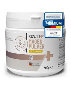 Ondersteun de spijsvertering van je hond met ReaVET Maag Poeder 300g ✔️ 100% natuurlijk ✔️ Voor een gezonde darmfunctie ➤ Bestel direct bij ReaVET