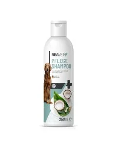 Honden - Shampoo met kokos ✔️ Zacht & pH-neutraal ✔️ Zijdezachte glans - voor volume en veerkracht ✔️ Makkelijk doorkambaar - voorkomt klitten ➤ Bestel online in de ReaVET Shop
