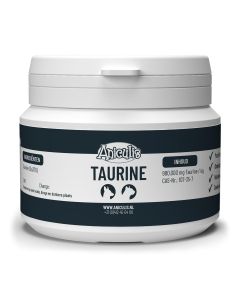 Taurine voor je hond of kat van Aniculis ✔️ Goed voor de hartfunctie van honden en katten ✔️ Ondersteunt het hart en de bloedvaten ✔️ Zonder kunstmatige toevoegingen ✔️ Bestel op www.reavet.nl