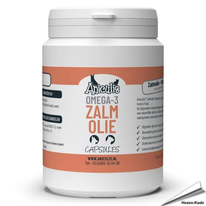 Zalmolie Capsules geschikt voor honden en katten ✔️ Bijzonder rijk aan omega-3 vetzuren ✔️ Ondersteunt een normale gewrichts- en hartfunctie ➤ Bestel nu op www.reavet.nl