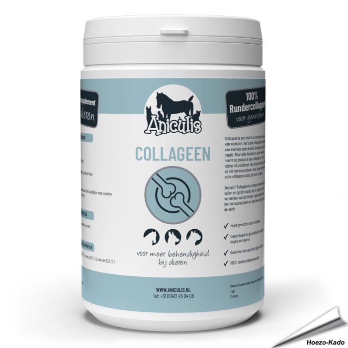 Geef je Hond, Kat of Paard optimale gewrichtsondersteuning met Aniculis Collageen ➨ in handige verpakking van 500 gram.
