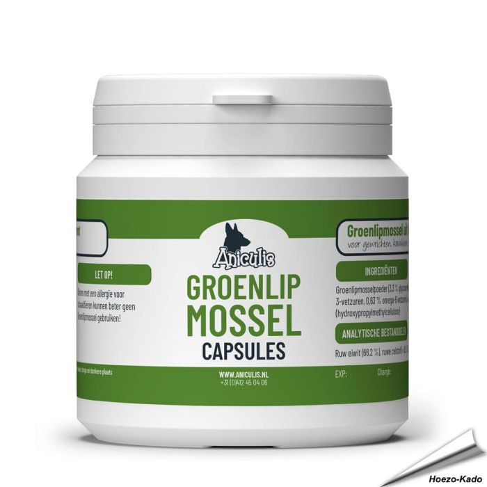 Soepele spieren en gewrichten bij je hond dankzij de Groenlipmosselcapsules van Aniculis.