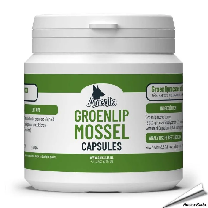 Groenlipmossel capsules voor Honden - 100 stuks