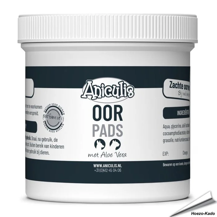 Reinig de oren van je hond of kat eenvoudig met de Aniculis Oor Pads ✔️ Bij vuil en oorsmeer ✔️ Op basis van verzorgend Aloë Vera ➤ Bestel direct op www.aniculis.nl