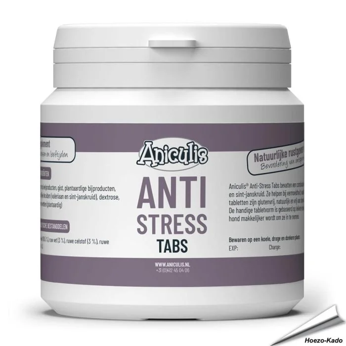 Maak je hond Kalm en Relaxed met de Anti-Stress Tabs van Aniculis ✔️ Helpt stress en angst bij honden te verminderen ✔️ Bevat kalmerende ingrediënten - 100% natuurlijk ➤ Bestel nu op www.reavet.nl