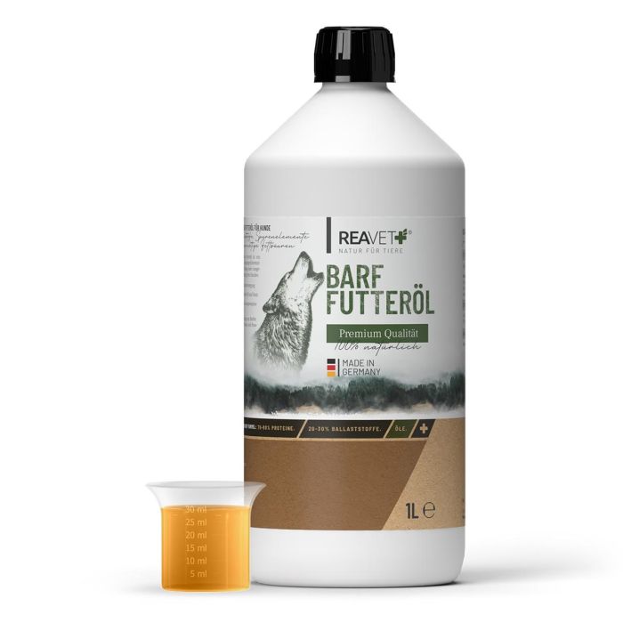 BARF voederolie voor honden, 500 ml of 1 liter