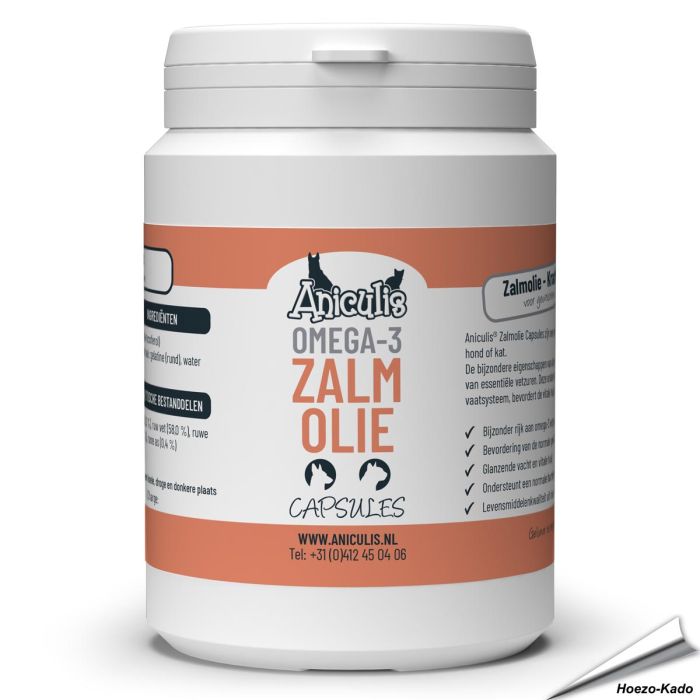 Zalmolie Capsules geschikt voor honden en katten ✔️ Bijzonder rijk aan omega-3 vetzuren ✔️ Ondersteunt een normale gewrichts- en hartfunctie ➤ Bestel nu op www.reavet.nl