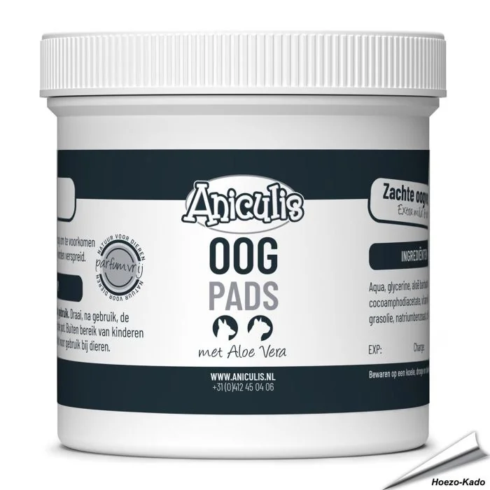 Verwijder traanstrepen en vuiligheid met de Aniculis Oogreinigings pads voor honden en katten ✔️ Zacht voor de ogen ✔️ Met verzachtend Aloë Vera ➤ Bestel nu direct op Aniculis