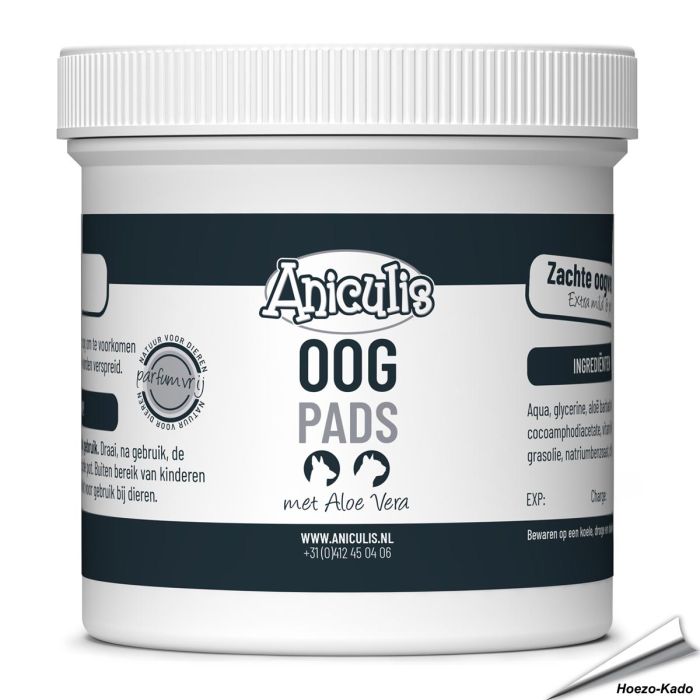 Verwijder traanstrepen en vuiligheid met de Aniculis Oogreinigings pads voor honden en katten ✔️ Zacht voor de ogen ✔️ Met verzachtend Aloë Vera ➤ Bestel nu direct op Aniculis