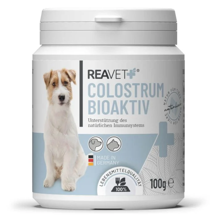 Versterk het immuunsysteem van je hond of kat met ReavET Colostrum Bioactief ✔️ 100% natuurlijk ✔️ Rijk aan antistoffen ➤ Bestel vandaag op www.reavet.nl