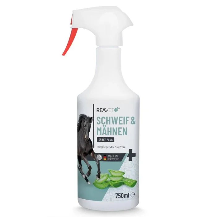 ReaVET Staart- & Manenspray Plus met Aloë Vera voor Paarden (750ml)