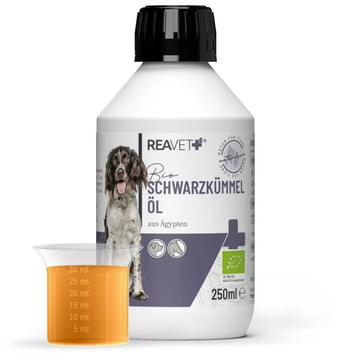 ReaVET Zwarte Komijnolie voor Paarden & Honden (250ml)