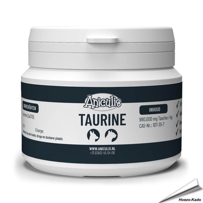 Aniculis taurinepoeder ✔️ Voor honden en katten ✔️ Geschikt voor verschillende voedingspatronen ✔️ Zonder kunstmatige toevoegingen ✔️ Bestel op www.aniculis.nl