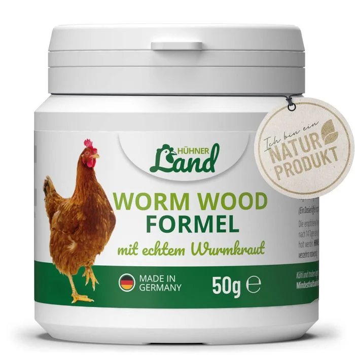 Wormwood Formule voor gevogelte van HÜHNER Land ✔️ Na een wormkuur bij kippen ✔️ Natuurlijke kruiden ✔️ Ondersteunt een gezonde darmfunctie ✔️ Bestel nu in de ReaVET Shop
