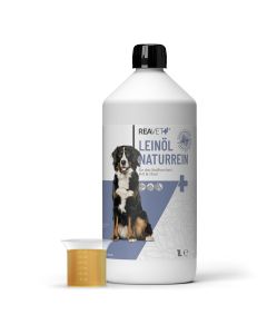 ReaVET Lijnolie voor Honden, Katten en Paarden (1 Liter)
