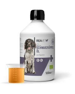 ReaVET Zwarte Komijnolie voor Paarden & Honden (500ml)