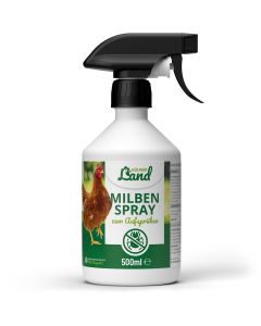 Milbenbefall bei deinen Hühnern? ✔️ Milben-Spray von HÜHNER Land zur Unterstützung der Abwehr von Milben und Parasiten ✔️ Hühnerstall ✔️ Online kaufen bei Hoezo-Kado