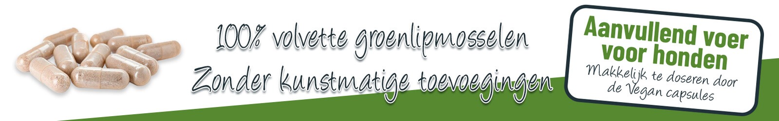 Groenlipmossel capsules van Aniculis - Aanvullend voer voor honden - 100% natuurlijk