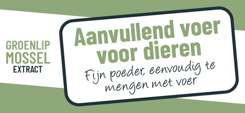 Aanvullend diervoer voor honden, katten en paarden - Aniculis Groenlipmossel Extract